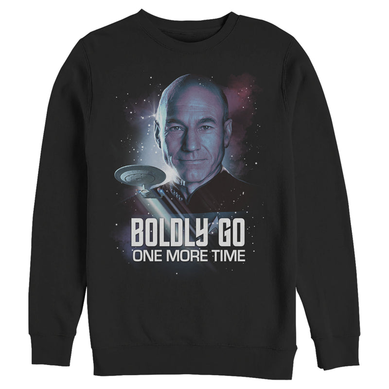 Men's Star Trek: The Next Generation Captain Picard Boldly Go One More Time Sweatshirt