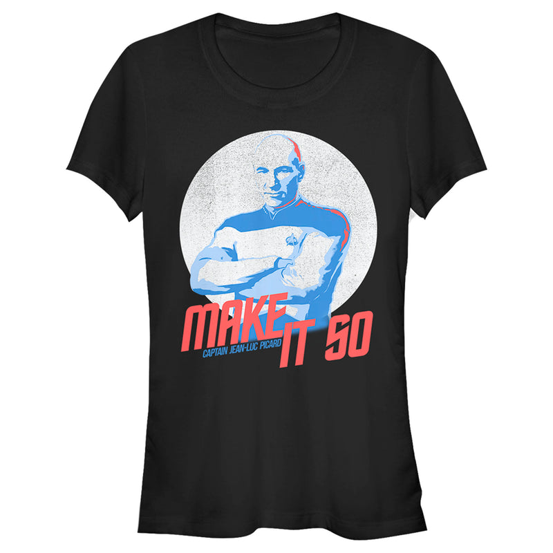 Junior's Star Trek: The Next Generation Captain Jean Luc Picard Make It So T-Shirt