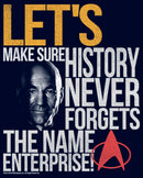 Men's Star Trek: The Next Generation Captain Picard History Never Forgets The Name Enterprise Pull Over Hoodie