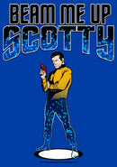 Men's Star Trek Cartoon Kirk Beam Me Up Scotty Transporter T-Shirt
