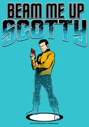Girl's Star Trek Cartoon Kirk Beam Me Up Scotty Transporter T-Shirt