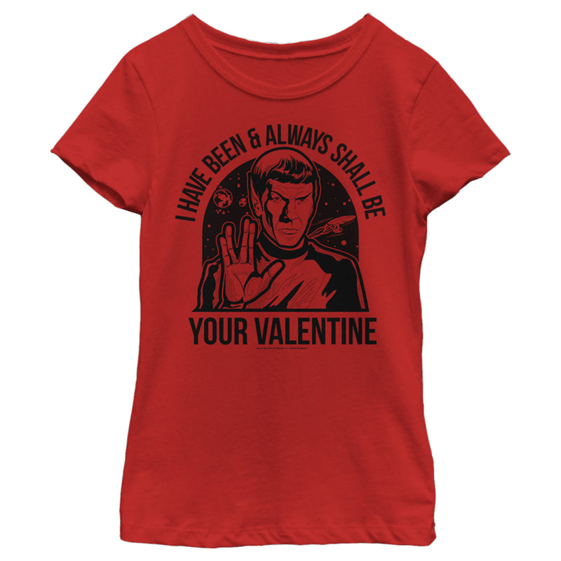 Girl's Star Trek: The Original Series Spock Always Shall Be Valentine T-Shirt