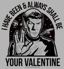Men's Star Trek: The Original Series Spock Always Shall Be Valentine Pull Over Hoodie