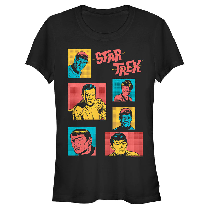 Junior's Star Trek: The Original Series Retro Character Squares T-Shirt