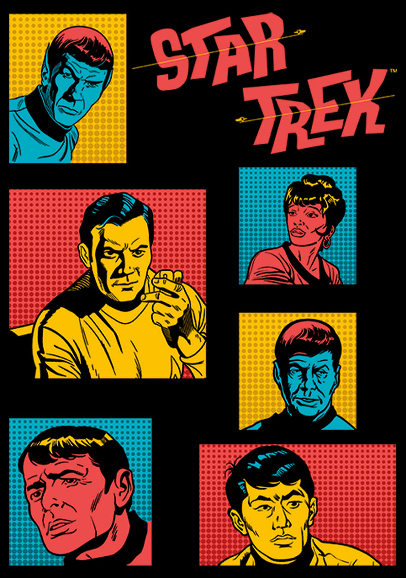 Junior's Star Trek: The Original Series Retro Character Squares T-Shirt