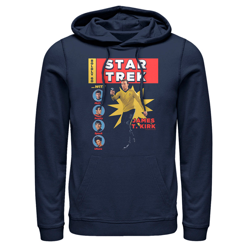 Men's Star Trek: The Original Series Captain Kirk Comic Print Pull Over Hoodie