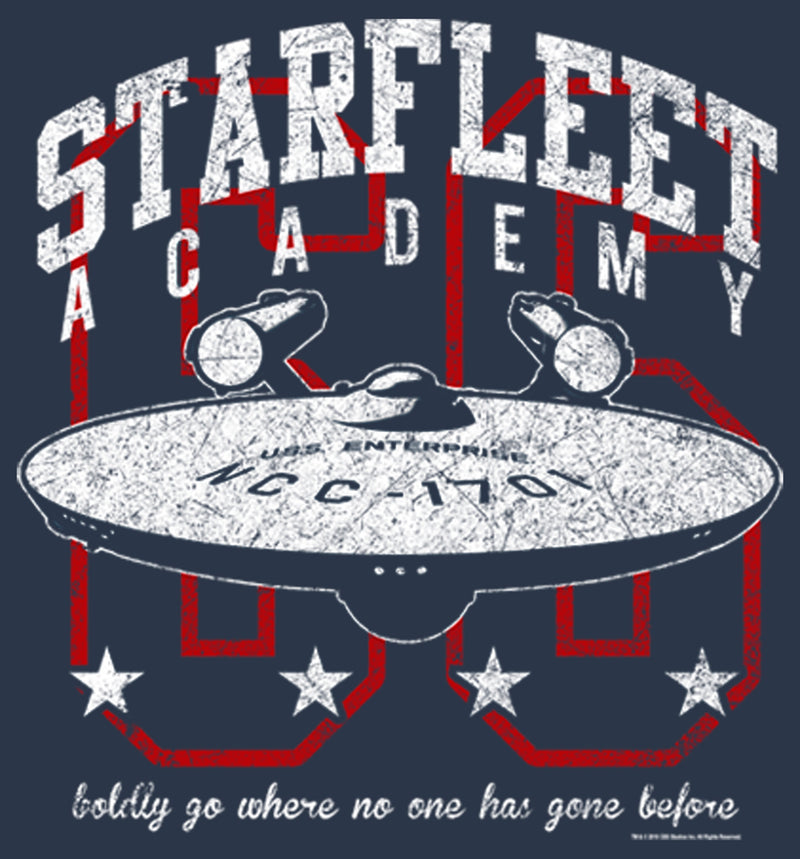 Junior's Star Trek: The Original Series Starfleet Academy Enterprise Boldly Go Racerback Tank Top