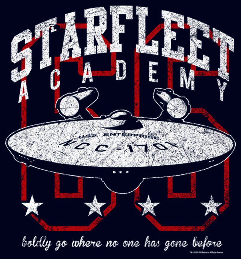 Junior's Star Trek: The Original Series Starfleet Academy Enterprise Boldly Go T-Shirt