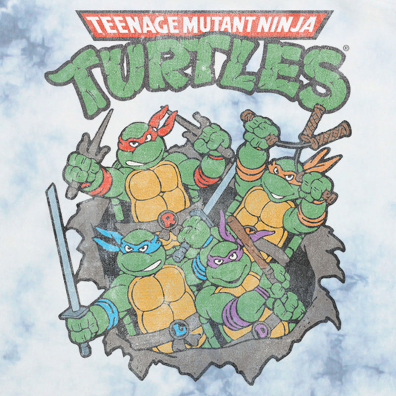 Men's Teenage Mutant Ninja Turtles Retro Turtles in Action T-Shirt