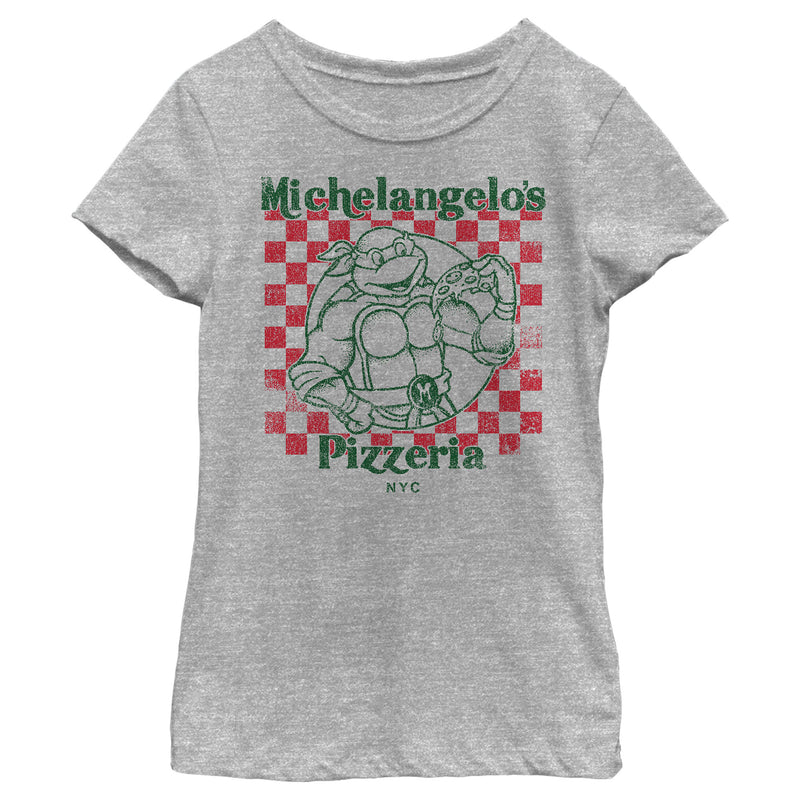 Girl's Teenage Mutant Ninja Turtles Michelangelo's Pizzeria T-Shirt