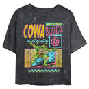 Junior's Teenage Mutant Ninja Turtles Distressed Retro Cowabunga Michelangelo T-Shirt