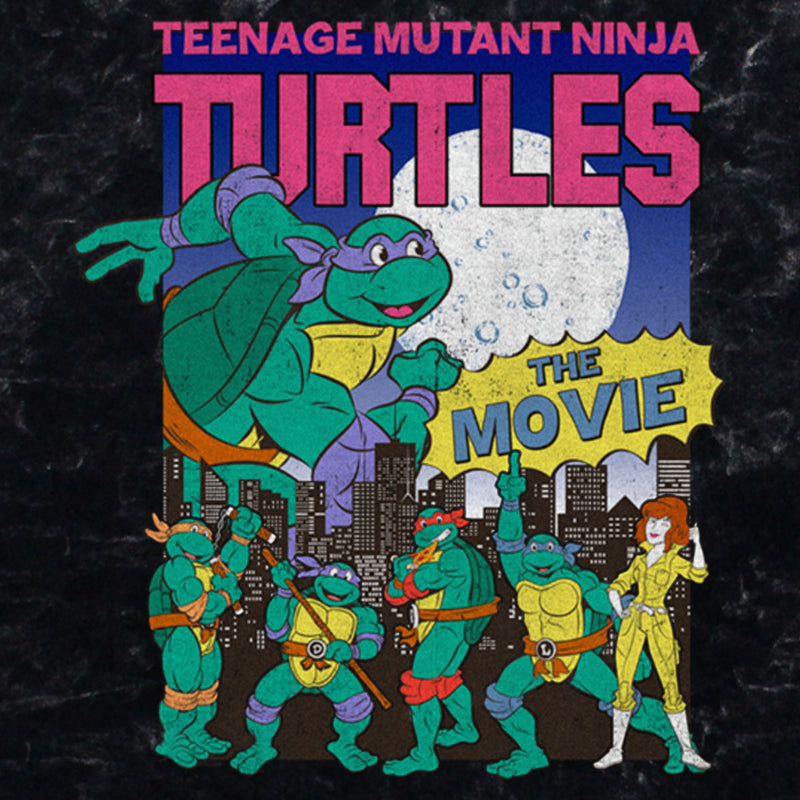 Junior's Teenage Mutant Ninja Turtles The Movie Retro Poster T-Shirt