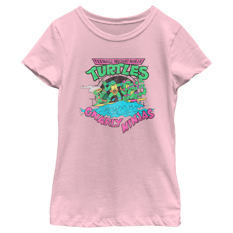 Girl's Teenage Mutant Ninja Turtles Distressed Gnarly Ninjas T-Shirt