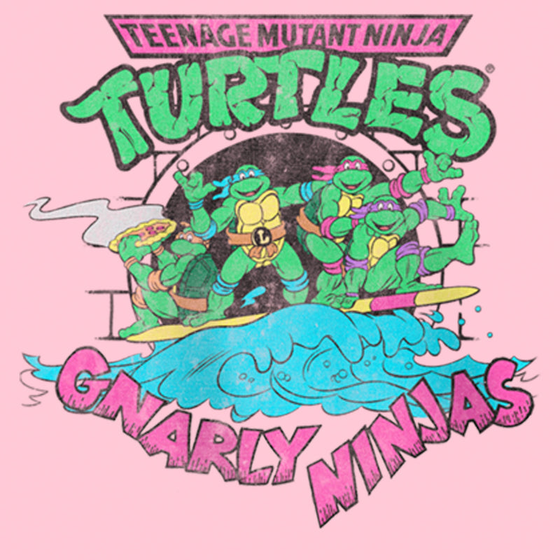 Girl's Teenage Mutant Ninja Turtles Distressed Gnarly Ninjas T-Shirt