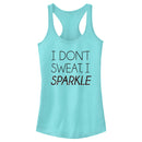 Junior's Lost Gods I Don't Sweat, I Sparkle Racerback Tank Top