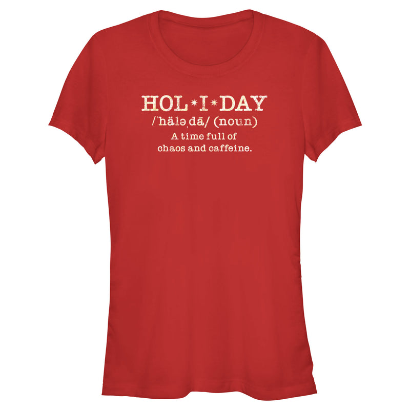 Junior's Lost Gods Holiday Definition T-Shirt