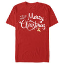 Men's Lost Gods Merry Christmas Reindeer T-Shirt