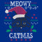 Junior's Lost Gods Meowy Catmas Knit T-Shirt