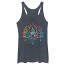 Women's Lost Gods Rainbow Lotus Flower Racerback Tank Top