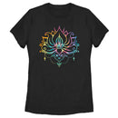 Women's Lost Gods Rainbow Lotus Flower T-Shirt