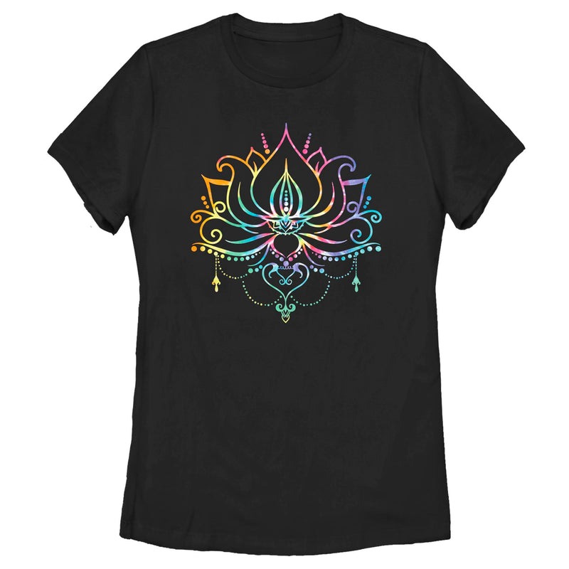 Women's Lost Gods Rainbow Lotus Flower T-Shirt