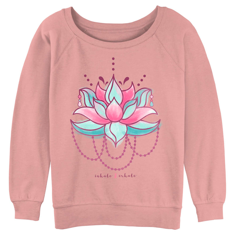 Junior's Lost Gods Inhale Exhale Lotus Sweatshirt