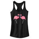 Junior's Lost Gods Couple Pink Flamingos Racerback Tank Top