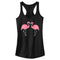 Junior's Lost Gods Couple Pink Flamingos Racerback Tank Top