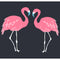 Junior's Lost Gods Couple Pink Flamingos Festival Muscle Tee