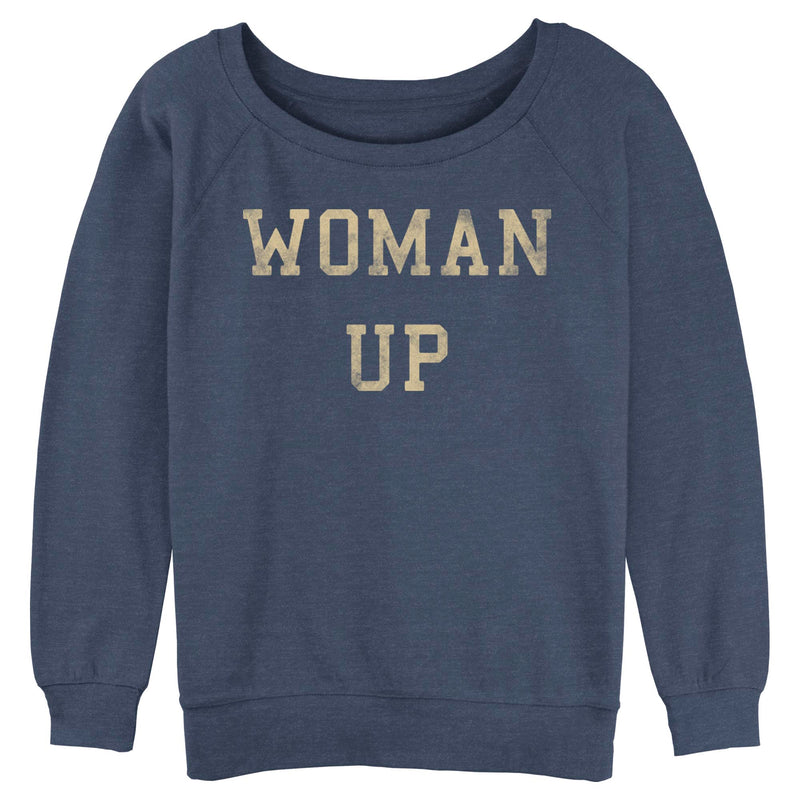 Junior's Lost Gods Women Up Distressed Sweatshirt