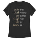 Women's Lost Gods Smile Often Quote T-Shirt