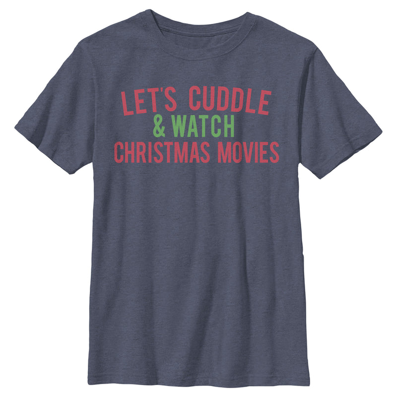 Boy's Lost Gods Cuddles & Christmas Movies T-Shirt