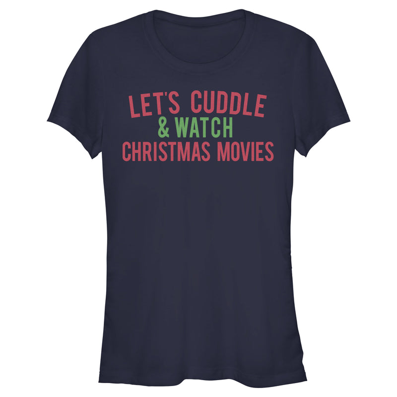 Junior's Lost Gods Cuddles & Christmas Movies T-Shirt