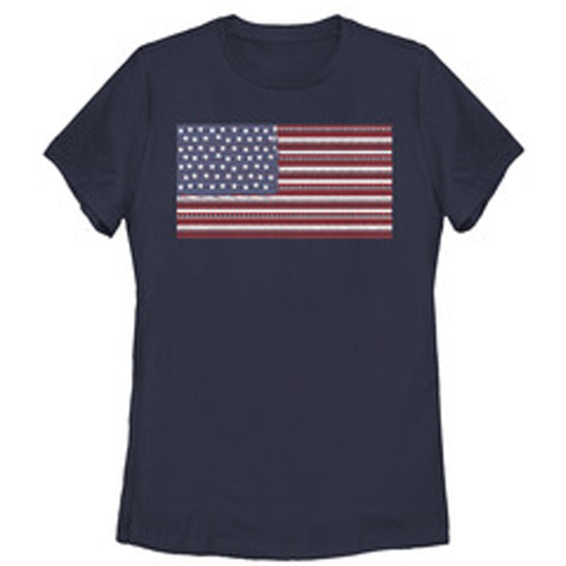 Women's Lost Gods Fourth of July Ornate American Flag T-Shirt