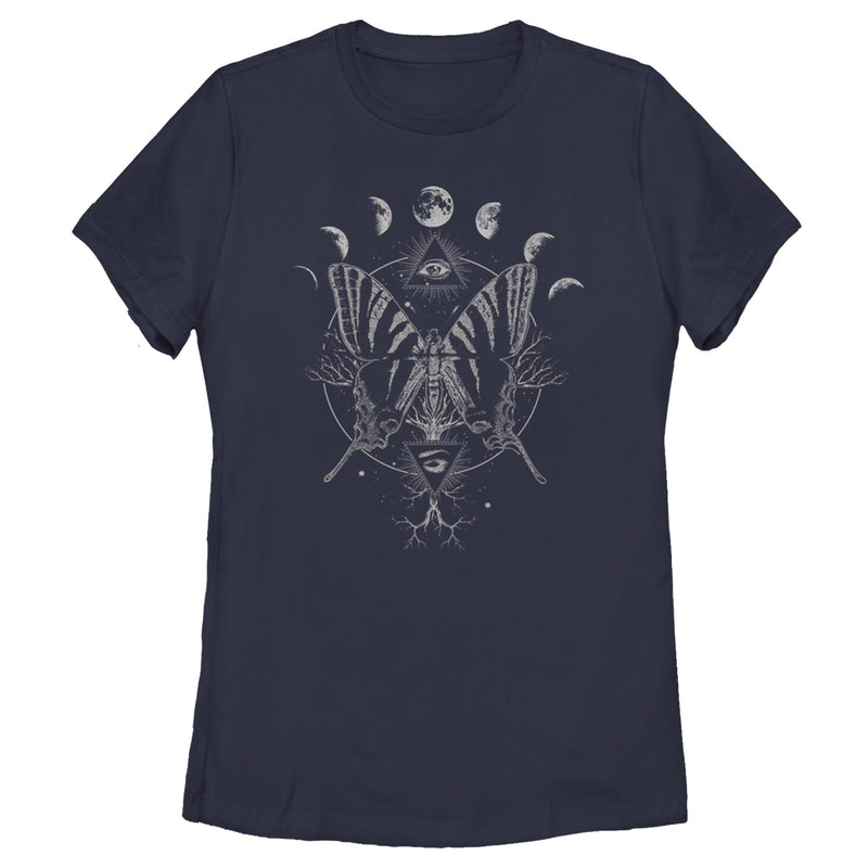 Women's Lost Gods Butterfly Moon Phases T-Shirt