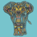 Girl's Lost Gods Elephant Love Free Live Wild T-Shirt