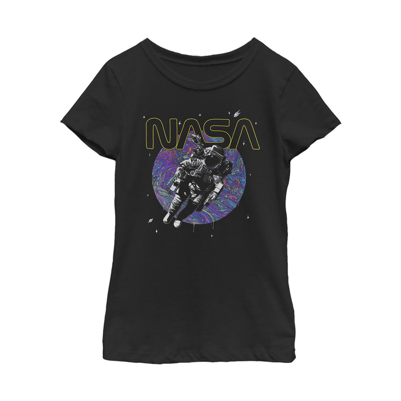 Girl's NASA Astronaut Space Swirl T-Shirt