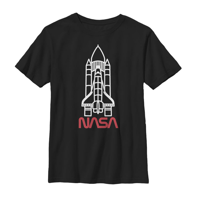 Boy's NASA Minimal Rocket Launch T-Shirt