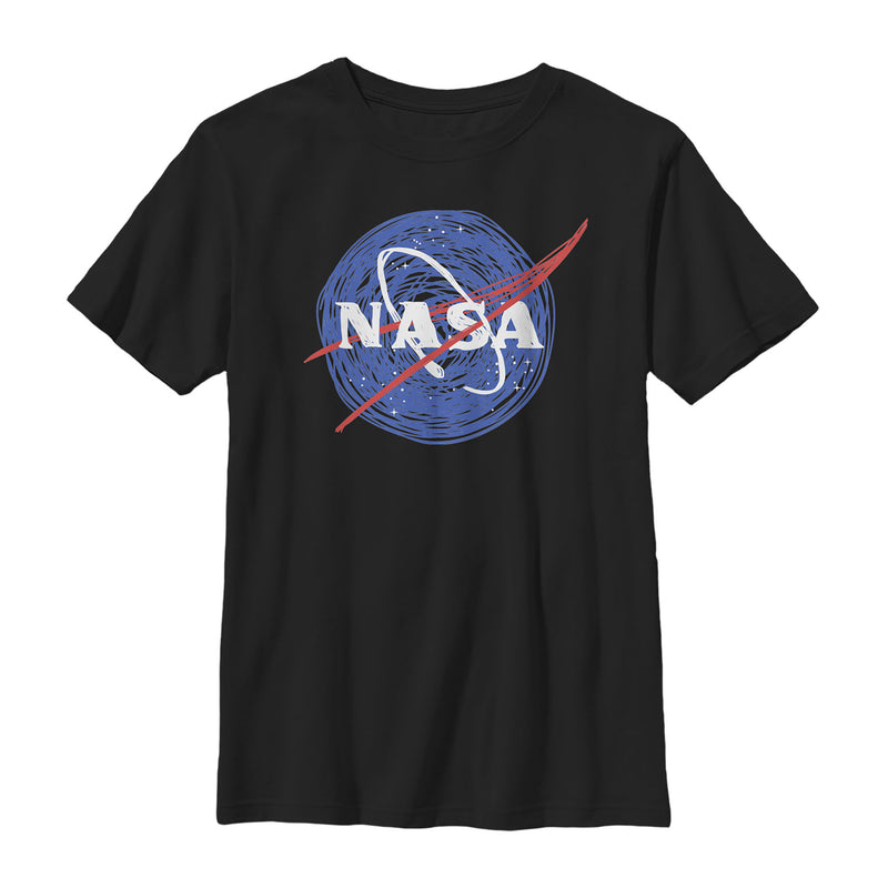 Boy's NASA Cartoon Scrawl Logo T-Shirt