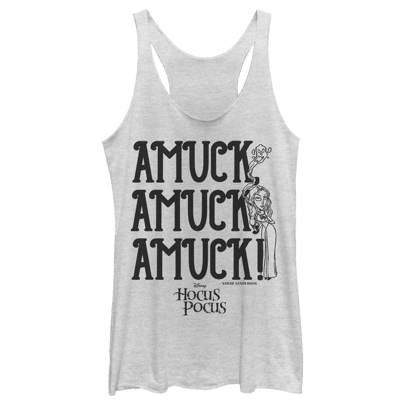 Women's Hocus Pocus Amuck Quote Racerback Tank Top