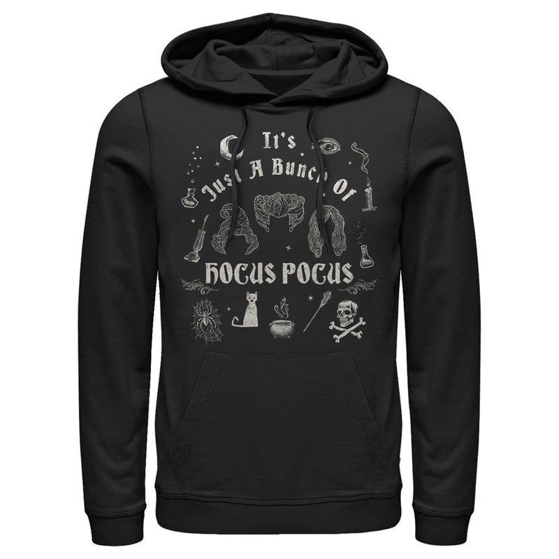 Men's Hocus Pocus It's Just a Bunch of Hocus Pocus Icons Pull Over Hoodie