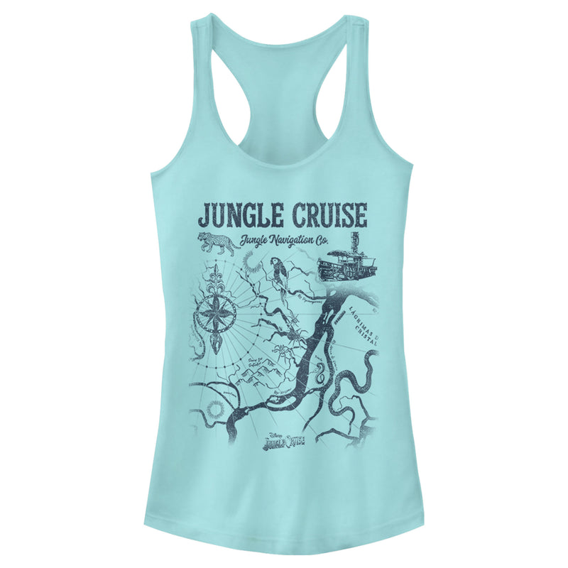 Junior's Jungle Cruise Map of the Jungle Racerback Tank Top