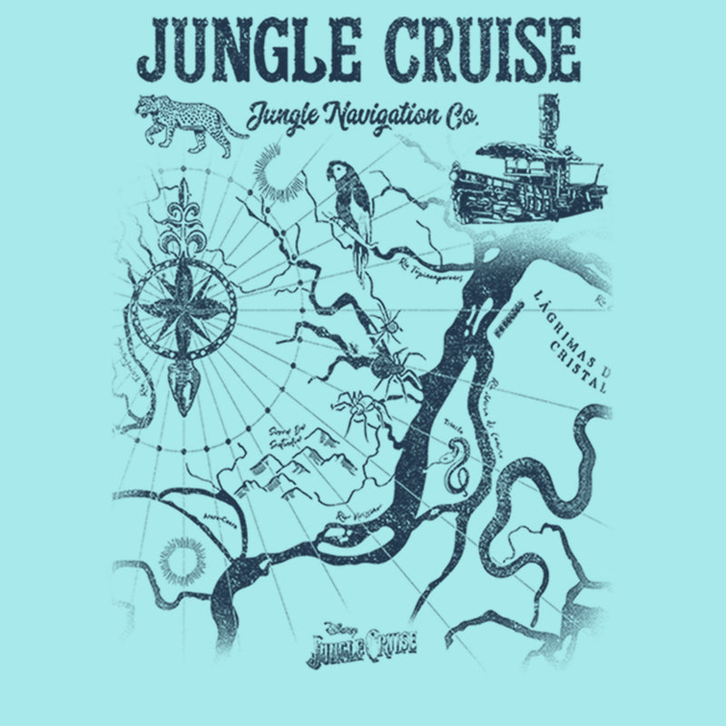 Junior's Jungle Cruise Map of the Jungle Racerback Tank Top