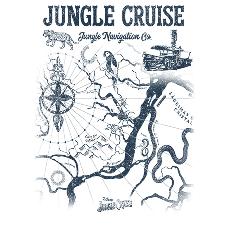 Men's Jungle Cruise Map of the Jungle Long Sleeve Shirt