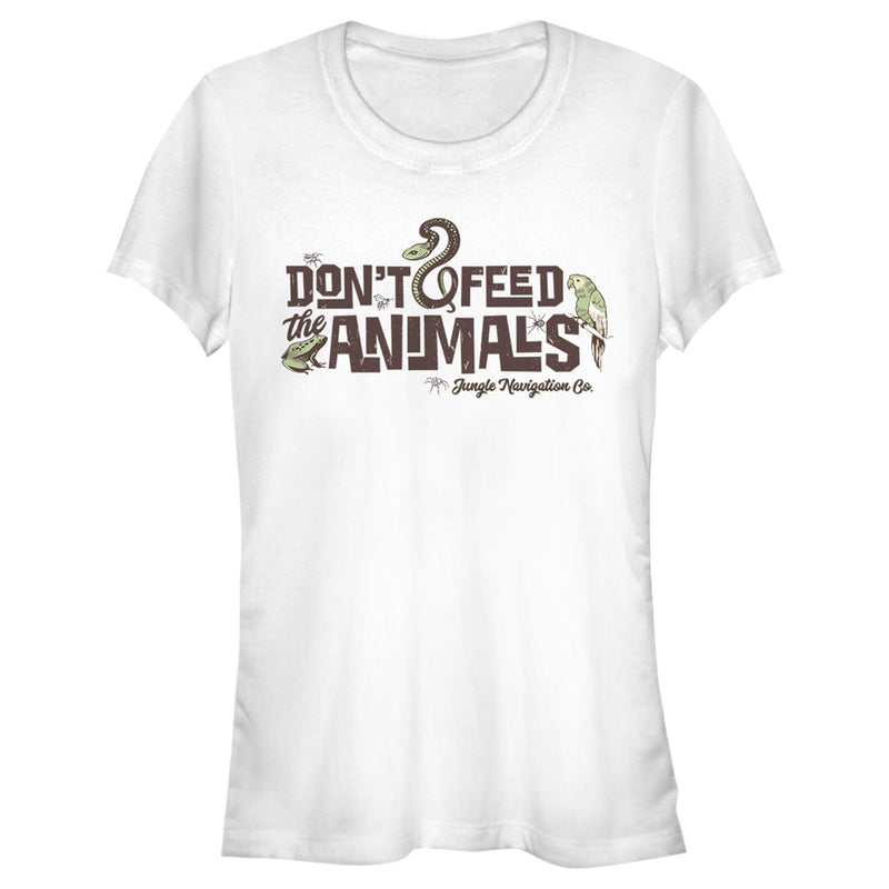 Junior's Jungle Cruise Don't Feed The Animals Logo T-Shirt