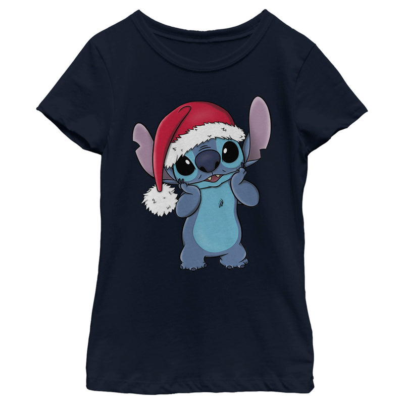 Girl's Lilo & Stitch Santa Surprise T-Shirt