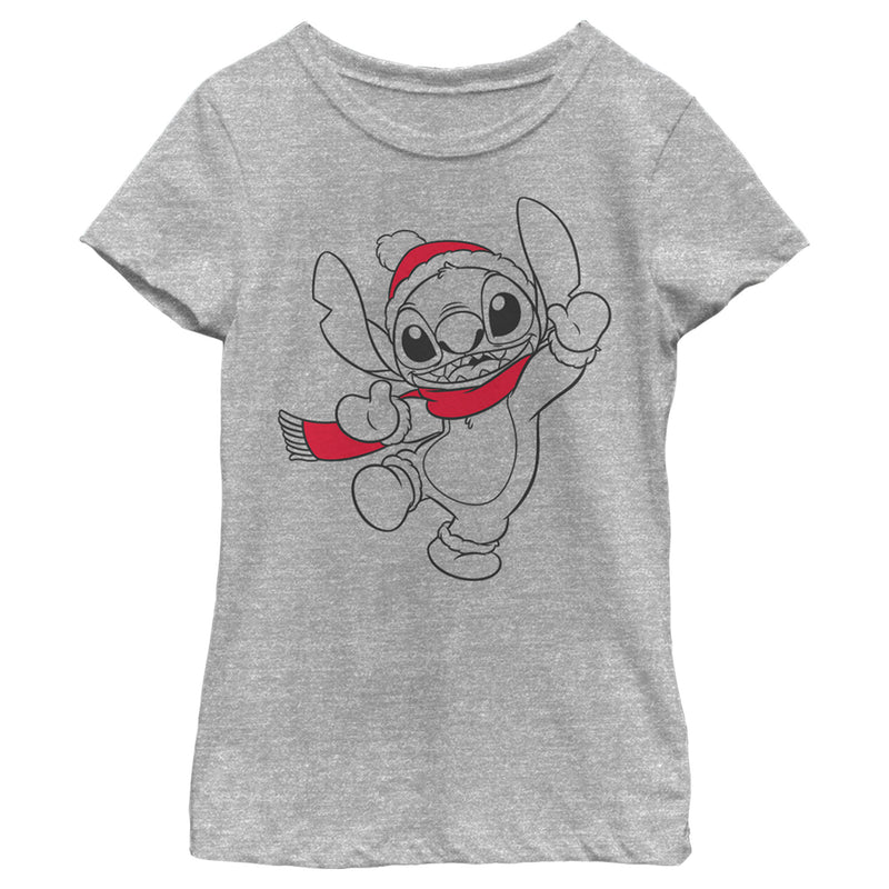 Girl's Lilo & Stitch Santa Hats and Smiles T-Shirt