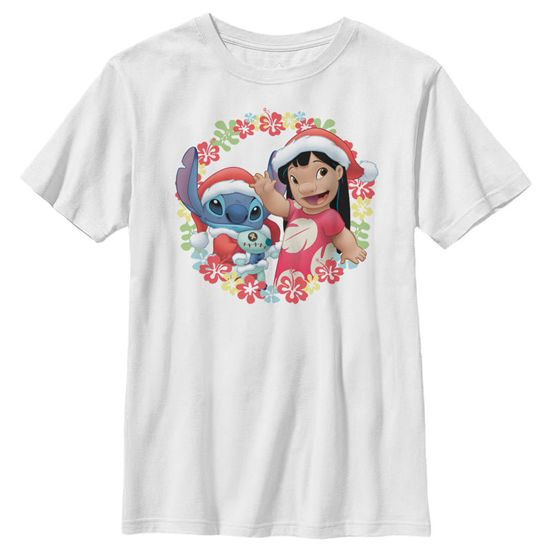 Boy's Lilo & Stitch Christmas Greetings T-Shirt