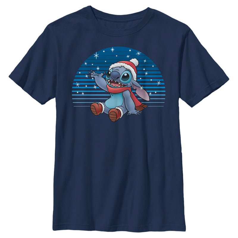 Boy's Lilo & Stitch Catching Snow T-Shirt