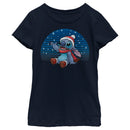 Girl's Lilo & Stitch Catching Snow T-Shirt